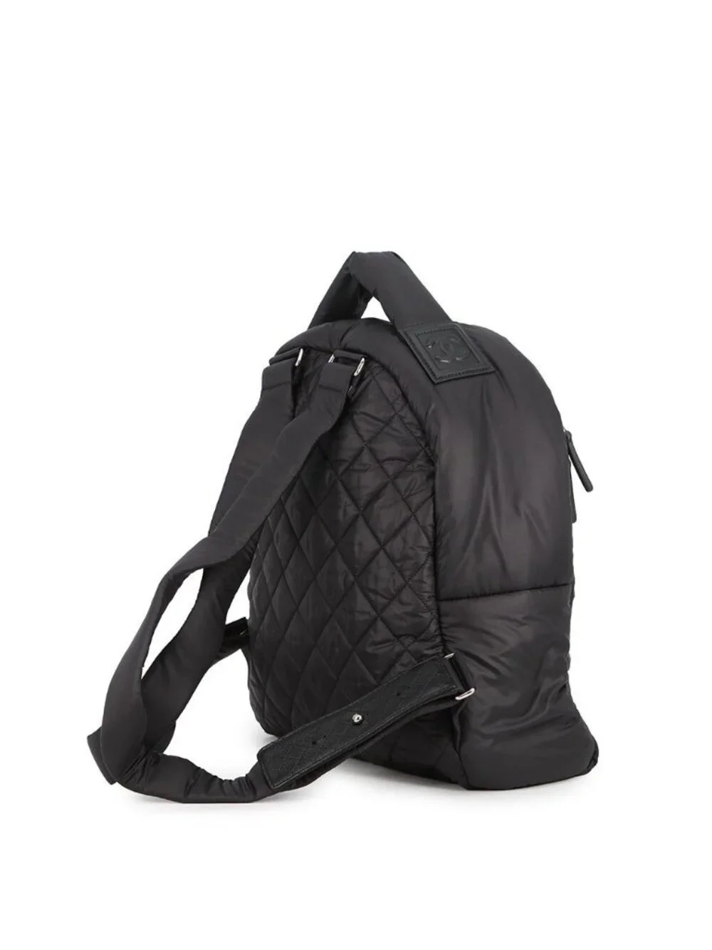 Chanel Backpack CC Logo Quilted CC Nylon Black